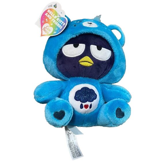 Sanrio Hello Kitty and Friends X Care Bears Badtz-Maru Grumpy Bear Plush - Picture 1 of 4